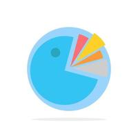 Pie Chart Presentation Diagram Abstract Circle Background Flat color Icon vector