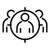 Target audience icon, outline style vector