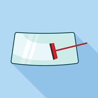 Car cleaning windshield icon, flat style vector