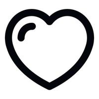 Heart love kid icon, outline style vector