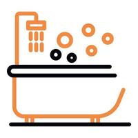 Baby shower bathtub icon, outline style vector