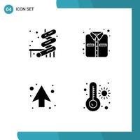 Modern Set of Solid Glyphs and symbols such as slider direction office arrow temperature Editable Vector Design Elements