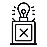 Quest lamp icon, outline style vector