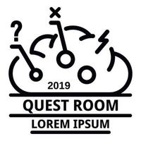 Modern quest room icon, outline style vector