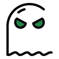 icono fantasma de búsqueda, estilo de contorno vector