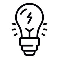 Bulb quest idea icon, outline style vector