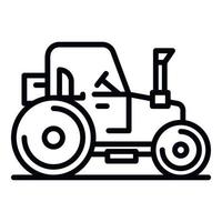 Farm tractor icon, outline style vector