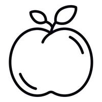 Eco farm apple icon, outline style vector