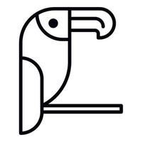 Toucan bird icon, outline style vector