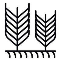 Farm field wheat icon, outline style vector