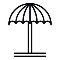 Beach umbrella icon, outline style vector