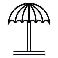 Beach umbrella icon, outline style vector