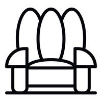 Luxury armchair icon, outline style vector