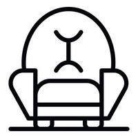 Furniture armchair icon, outline style vector