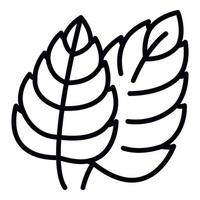 Tree leaves icon, outline style vector