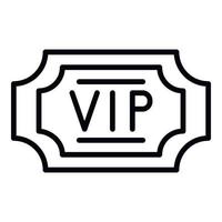 VIP label icon, outline style vector