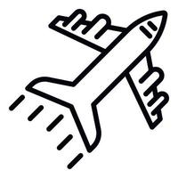 Airplane icon, outline style vector