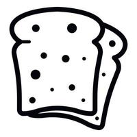 Rye bread icon, outline style vector