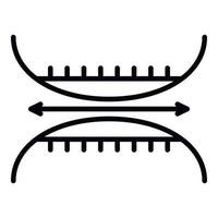 Elastic textile icon, outline style vector
