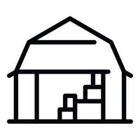 Warehouse icon, outline style vector