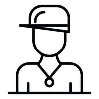 Rap artist icon, outline style vector