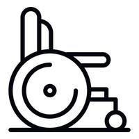 Wheelchair for cancer icon, outline style vector