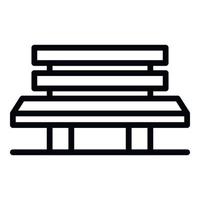 Long bench icon, outline style vector