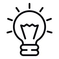 Room light bulb icon, outline style vector