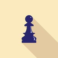 Pawn piece icon, flat style vector