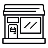 Dairy shop icon, outline style vector