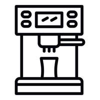 Coffee machine front icon, outline style vector