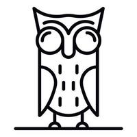 Owl icon, outline style vector