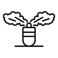 icono de granada de gas, estilo de contorno vector