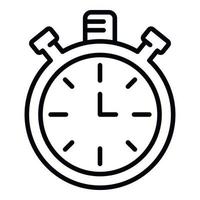 Analog stopwatch icon, outline style vector