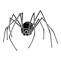 Scary dream spider icon, simple style vector