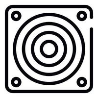 Exhaust fan grill icon, outline style vector