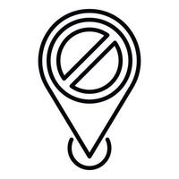 Protest location icon, outline style vector