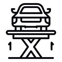 Car lifting parking icon, outline style vector