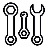 Wrench keys icon, outline style vector