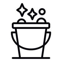 Foam bucket icon, outline style vector