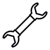 Car wrench icon, outline style vector