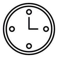 Wall clock icon, outline style vector