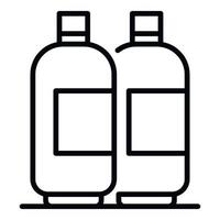 Gel hair bottle icon, outline style vector