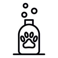 Dog shampoo icon, outline style vector