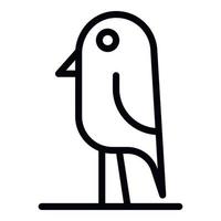 Bird icon, outline style vector