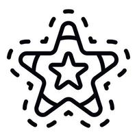 Loyalty star icon, outline style vector
