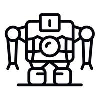 Robot machine icon, outline style vector
