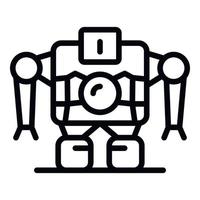 Robot machine icon, outline style vector