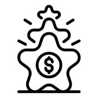 Dollar loyalty icon, outline style vector