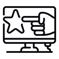 Computer loyalty program icon, outline style vector